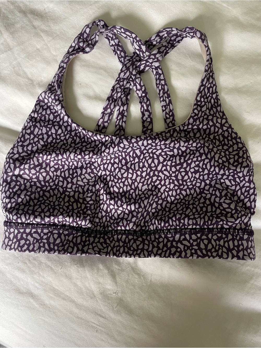 lululemon athletica Purple Patterned Strappy Sports Bra